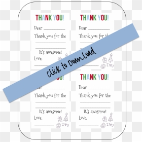 Christmas Fill In Thank You Printable, HD Png Download - thank you card png