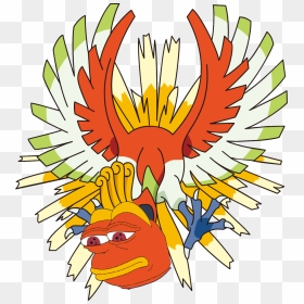 Heres A Ultra Rare Pepe, I Found It In The First Episode - Ho Oh Pokemon, HD Png Download - ho oh png