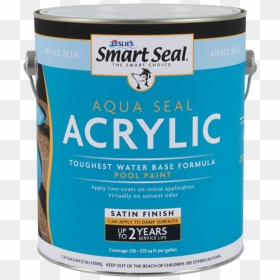 Aqua Seal Acrylic Pool Paint & Enamel Pool Coating - Ice Blue Leslie's Pool Paint, HD Png Download - blue paint png