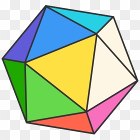 What Is The Minimum Number Of Colors You Need To Color - Icosahedron In Color, HD Png Download - icosahedron png