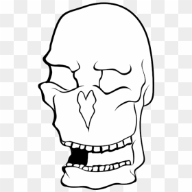 Clip Art Of Old Man"s Skull - Dødningehoved Png, Transparent Png - evil skull and crossbones png