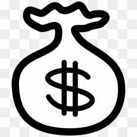 Money Symbol Clipart - Money Clipart Black And White, HD Png Download - cash sign png