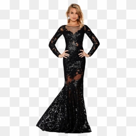 Long Sleeve Dress Transparent Background Png - Roberto Cavalli Black Dress Snake, Png Download - lace background png