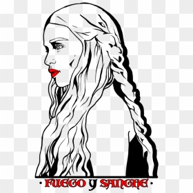 Jpg Freeuse Library Daenerys Drawing Line - Daenerys Targaryen Sketch Transparent, HD Png Download - targaryen png