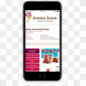 Phone Page - Smartphone, HD Png Download - jamba juice png