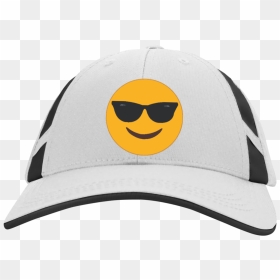 Sunglasses Emoji Stc12 Sport-tek Dry Zone Mesh Inset - Baseball Cap, HD Png Download - sunglass emoji png