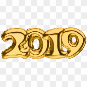 2019 Clipart Transparent Graphic Free Library 2019 - 2019 Gold Balloon Png, Png Download - gold transparent png