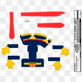 Cyclops, One Of The First X-men Clipart , Png Download - Paper Toy Adventures, Transparent Png - xmen logo png