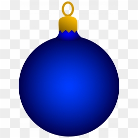 Uncategorized ~ Blue Christmas Tree Ornament Free Clip - Blue Christmas Ornament Clip Art, HD Png Download - blue ornament png