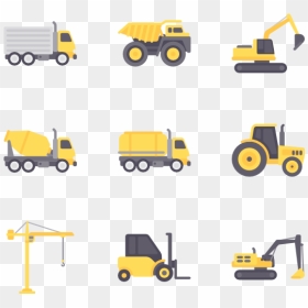 Construction Vehicles Free Vector, HD Png Download - machinery png