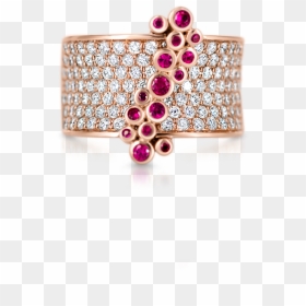 Saddle Mini Ring With Diamonds And Rubies - Earrings, HD Png Download - rubies png