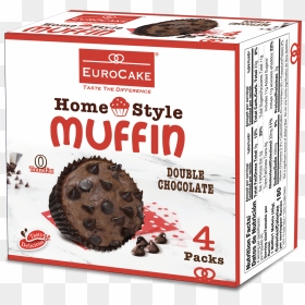 Home Style Muffin Double Chocolate 4pc Box New, HD Png Download - muffins png