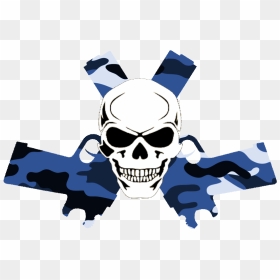 Gun Clipart Skull - Skull And Guns Png, Transparent Png - evil skull and crossbones png