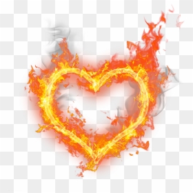 Heart, Png Flame - Fire Heart Transparent Background, Png Download - flaming heart png