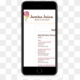 Phone Page - Change The Name Of Your Roku Tv, HD Png Download - jamba juice png