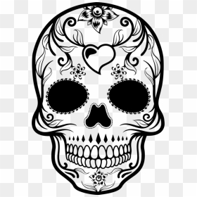 Drawing Day Of The Dead Skull, HD Png Download - dia de los muertos skull png