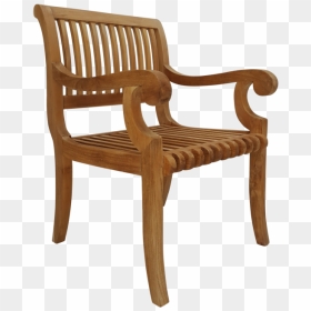 Teak Curve Patio Chair - Chair, HD Png Download - patio furniture png