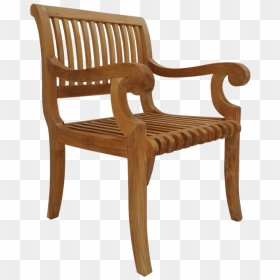 Teak Curve Patio Chair - Chair, HD Png Download - patio furniture png
