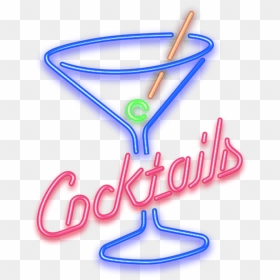 Transparent Neon Letters Png - Cocktail Neon Sign Png, Png Download - neon letters png