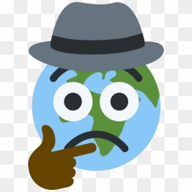 Planet Earth Emoji With Large Frown With Eyes Wide - Шпион Вектор Пнг, HD Png Download - globe emoji png