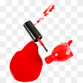 Fundo Manicure Vermelho, HD Png Download - nail polish spill png