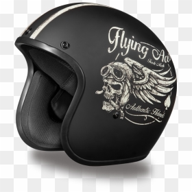 American Legend Rider - Studds Open Face Helmet, HD Png Download - evil skull and crossbones png