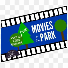 Movies In Park Free White Aug Clipart , Png Download, Transparent Png - movie clapboard png