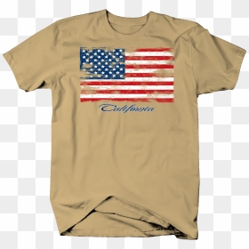 California Distressed Usa Flag America Freedom Culture - T Shirt Dog Cavalier King Charles, HD Png Download - distressed american flag png