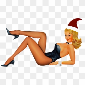 Pin Up Playboy Bunny, HD Png Download - sexy santa png