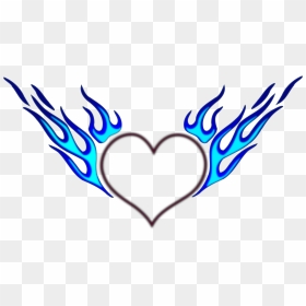 Draw A Cool Heart, HD Png Download - flaming heart png