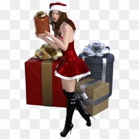 Female Santa With Boots, HD Png Download - sexy santa png