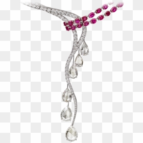 High Jewellery Necklacewhite Gold, Rubies, Diamonds - Chain, HD Png Download - rubies png