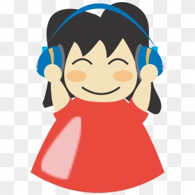 Listening To Music Png Cartoon, Transparent Png - headphones .png