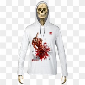 Zombe Hooded Longsleeves Anti Zombie Zinger For Man - T-shirt, HD Png Download - hooded man png