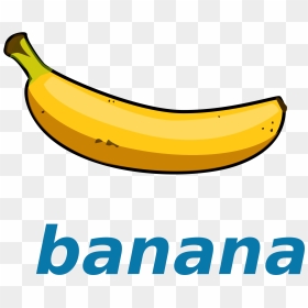 Banana Clipart - File - Wikivoc - - Flashcard Banana - Banana Template, HD Png Download - banana clipart png