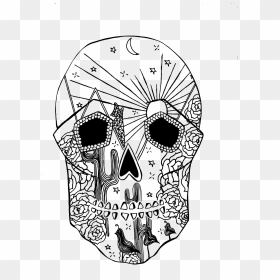 Dia De Los Muertos Skull Png, Transparent Png - dia de los muertos skull png