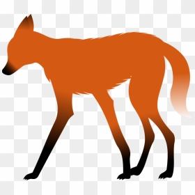 Red Fox Maned Wolf Animal Clip Art - Maned Wolf Clipart, HD Png Download - red wolf png
