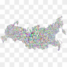 Russia Map Typography Prismatic - Illustration, HD Png Download - rusia 2018 png