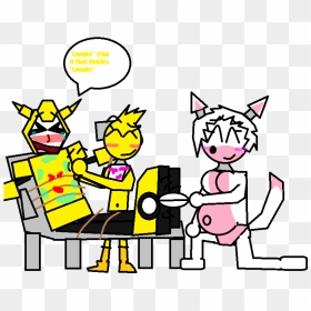 Mangle And Toy Chica Tickles Bee By G1bfan - Toy Chica X Mangle, HD Png Download - mangle png