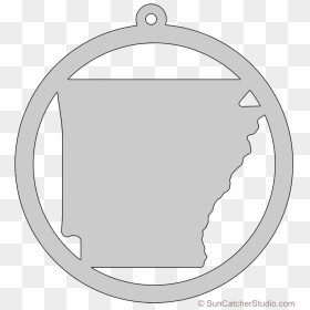 Arkansas Map Circle Free Scroll Saw Pattern Shape State - Circle, HD Png Download - arkansas outline png