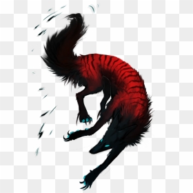 Black Red Wolf Blue Eyes Transparent - Black And Red Wolf, HD Png Download - red wolf png