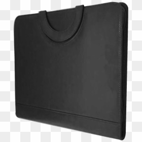 Pu Leather Folder With Handle Black - Bag, HD Png Download - black folder png