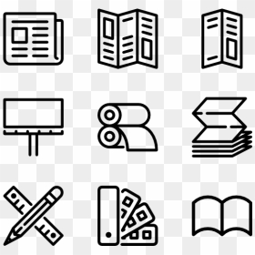 Newspaper Clipart Printer - Icons For Software Design, HD Png Download - printer icons png