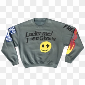 Lucky Me I See Ghosts Sweatshirt, HD Png Download - kid cudi png