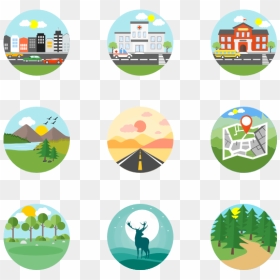 140635-outdoors - Landscape Icon Png, Transparent Png - vacation icon png