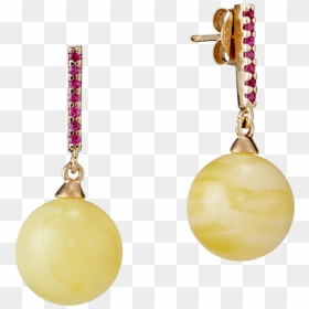 Our Selection Earrings In Milky Amber And Gold With - Earrings, HD Png Download - rubies png