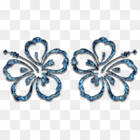 Outline Hibiscus Flower Clipart, HD Png Download - blue ornament png