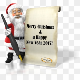 Merry Christmas And A Happy New Year - Santa Claus, HD Png Download - merry christmas 2017 png