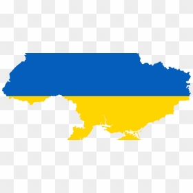 Ukraine - Ukraine Flag Map, HD Png Download - nigerian flag png