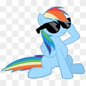 Rainbow Dash Sunglasses Vector By Saksib - My Little Pony Rainbow Dash Cool, HD Png Download - lentes swag png